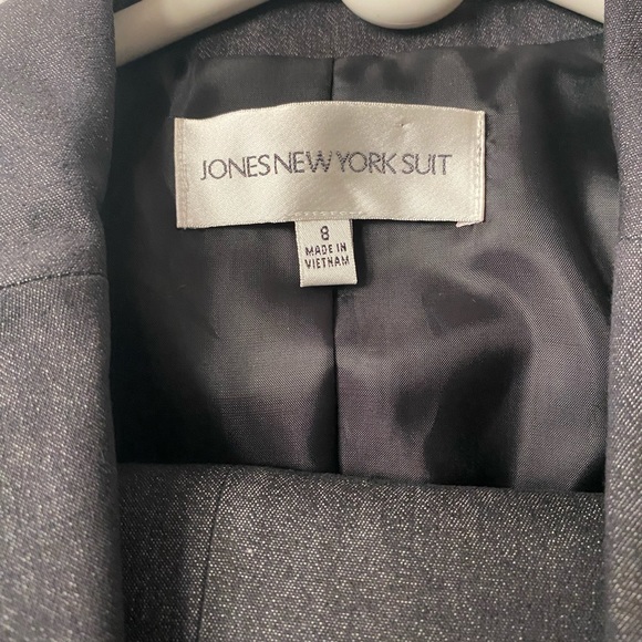 Ladies Jones New York 2 piece Pant Suit in Denim Grey/Blue Size 8 - Picture 3 of 6